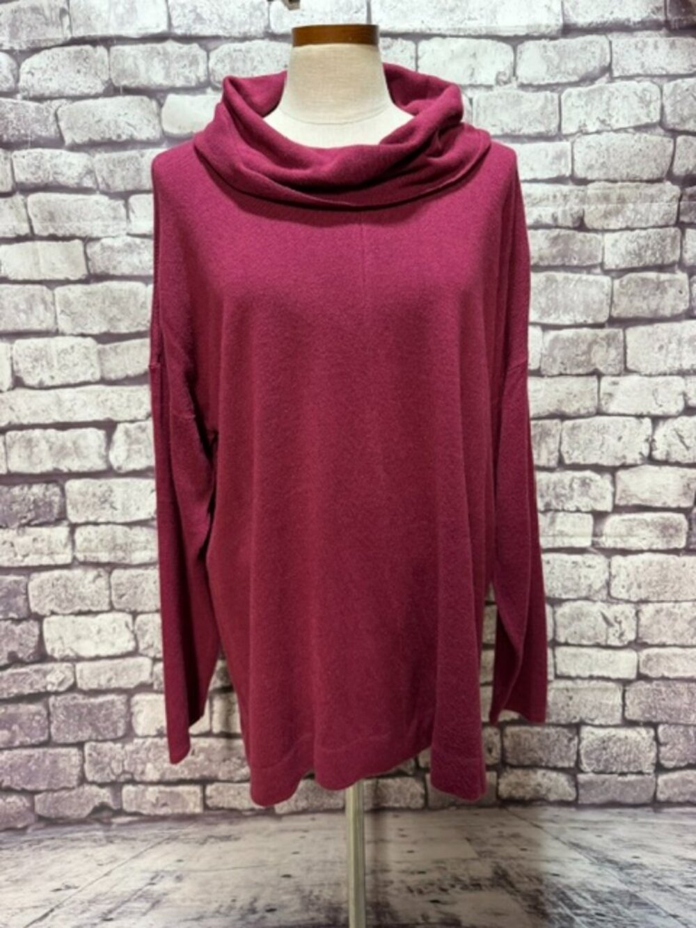 Croft & Barrow Burgundy Cowl Neck Sweater Size 2X